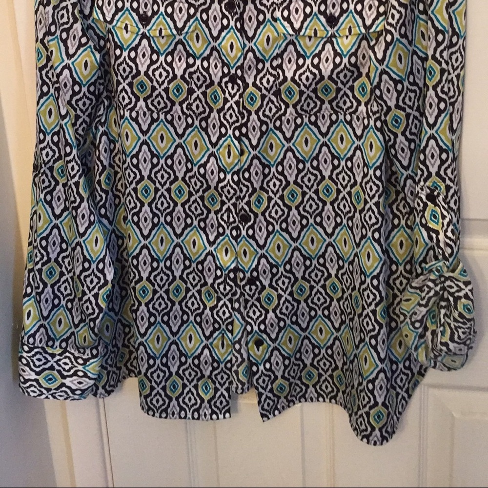 Jones NY Signature Stretch long sleeve Blouse (M)